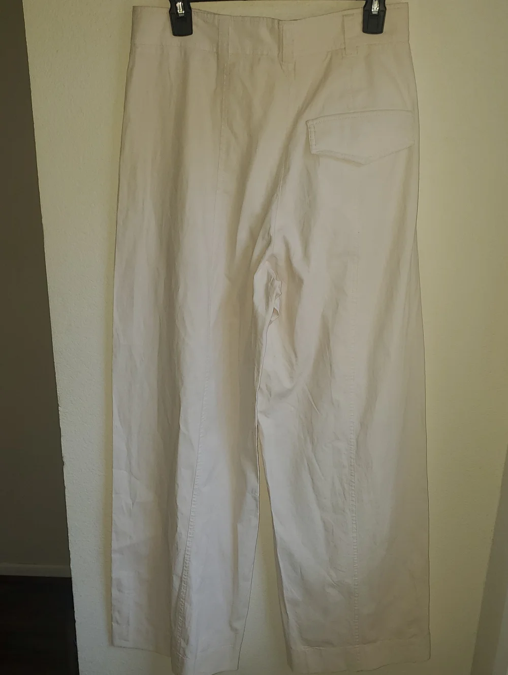 COS High Rise Wide Leg Linen Pants Trouser Size 6 Ivory Minimal Neutral NWOT